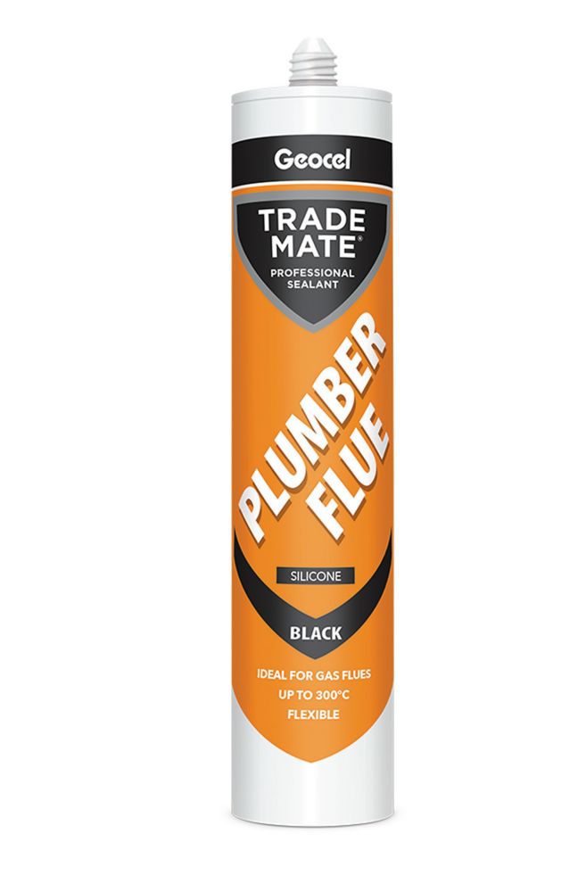 Image of Geocel Trade Mate Plumber Flue Silicone Black 310ml 