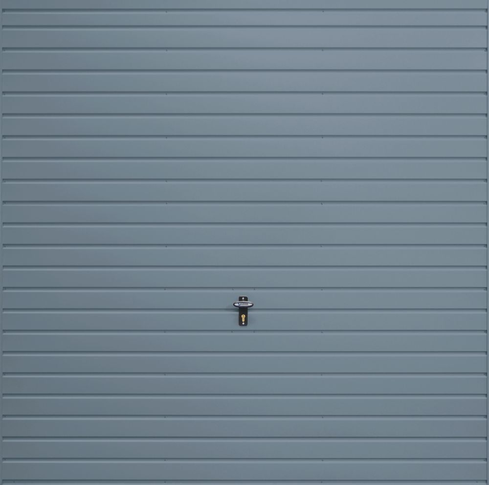 Image of Gliderol Horizontal 7' x 6' 6" Non-Insulated Frameless Steel Up & Over Garage Door Traffic Grey 