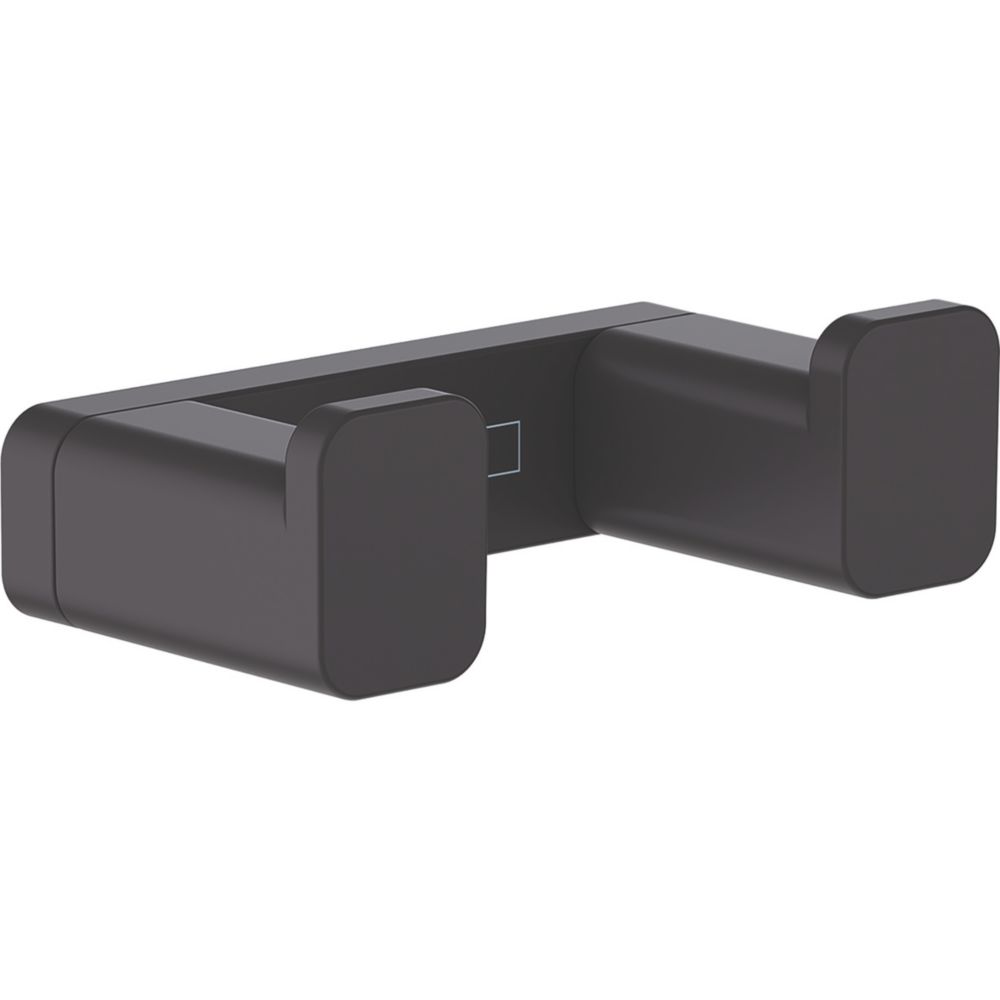 Image of Hansgrohe AddStoris Double Bathroom Hook Matt Black 