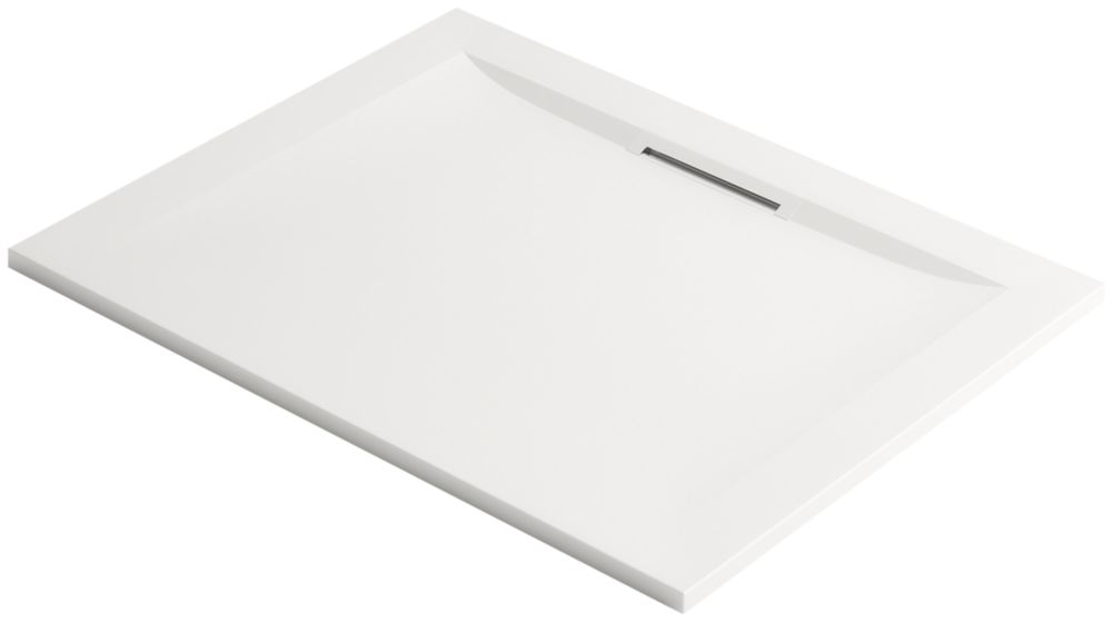 Image of Mira Flight Level Rectangular Shower Tray White 1000mm x 800mm x 25mm 