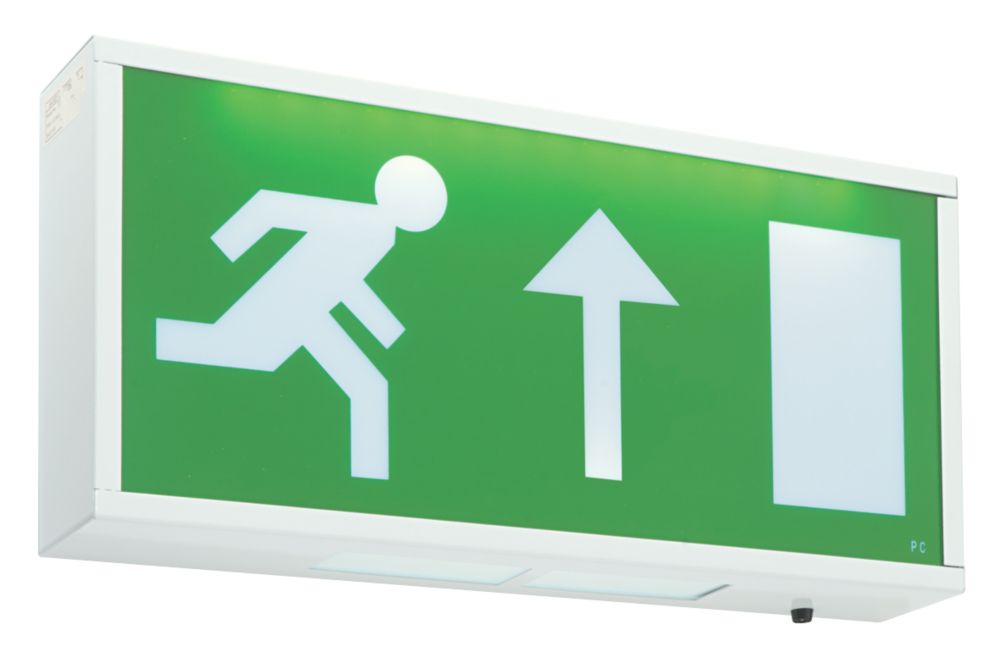 Image of LAP Swift Non-Maintained Emergency LED Exit Light Fitting with Up Arrow 3.5W 90lm 