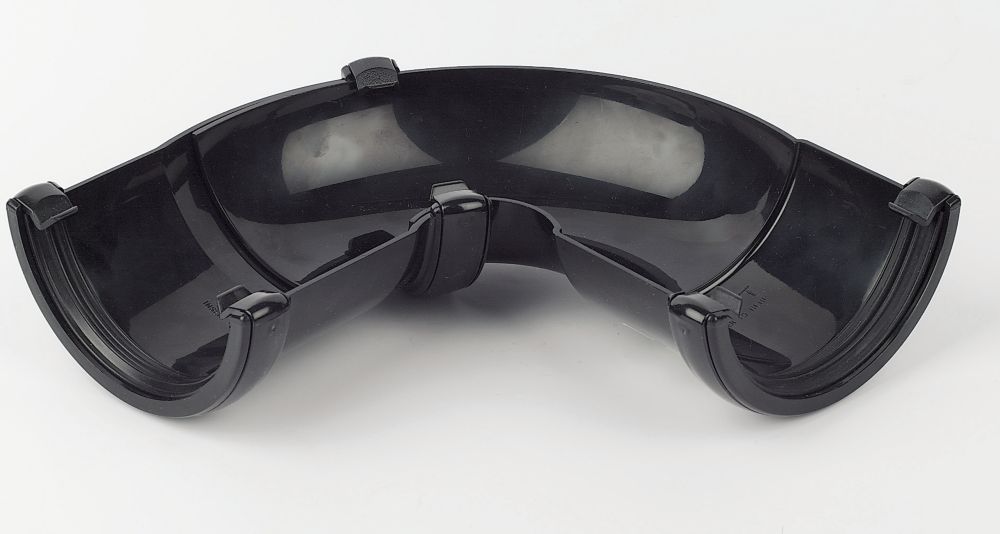 Image of FloPlast 50-156Â° Half Round Adjustable Gutter Angle Black 112mm 