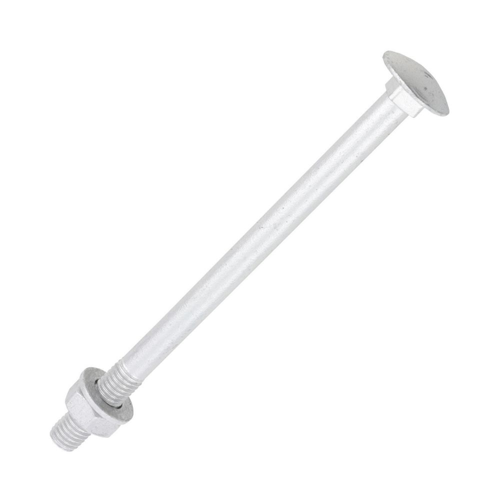 Image of Timco Exterior Coach Bolts Carbon Steel Organic Silver Coating M10 x 150mm 10 Pack 