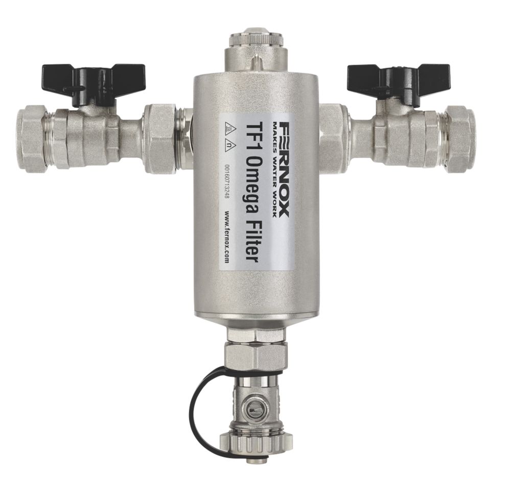 Image of Fernox 62249 Central Heating Magnetic Filter with Valves 22mm 