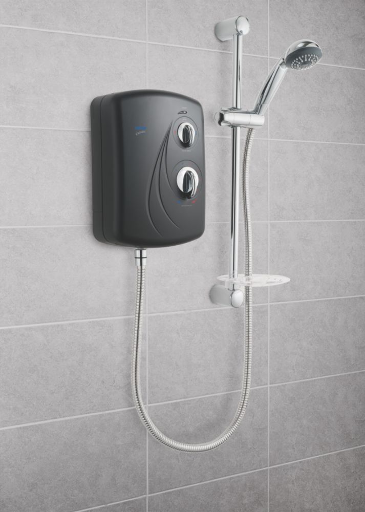 Image of Triton Enrich Black Black / Chrome 9.5kW Manual Electric Shower 