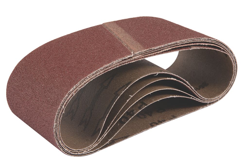 Image of Titan Sanding Belt Unpunched 457mm x 76mm 40 Grit 5 Pack 