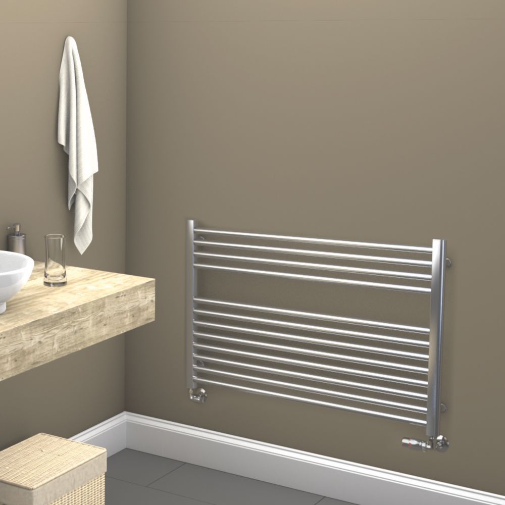 Image of Towelrads Pisa Premium Towel Radiator 800mm x 1000mm Chrome 1645BTU 