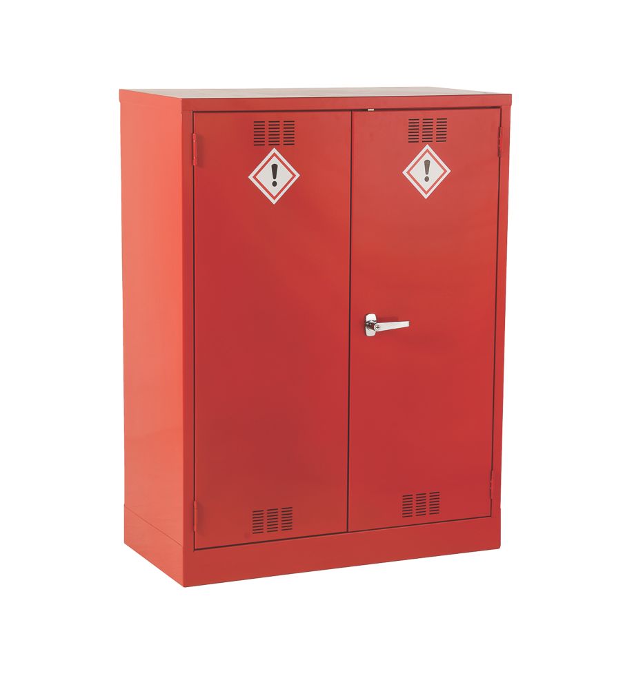 Image of 2-Shelf Pesticide Cabinet Red 915mm x 457mm x 1219mm 