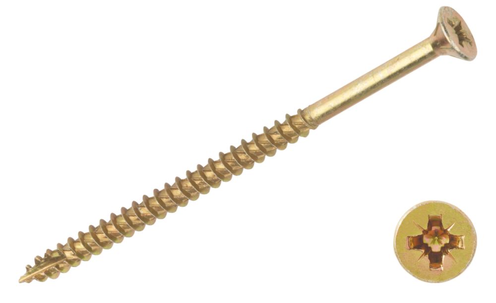 Image of TurboGold PZ Double-Countersunk Multipurpose Screws 5mm x 90mm 100 Pack 