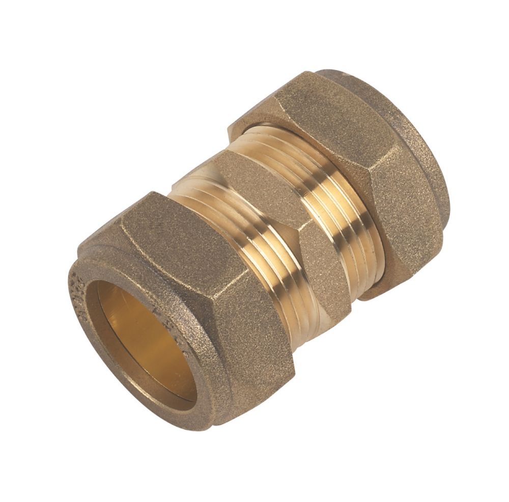 Image of Flomasta Compression Equal Couplers 22mm 2 Pack 