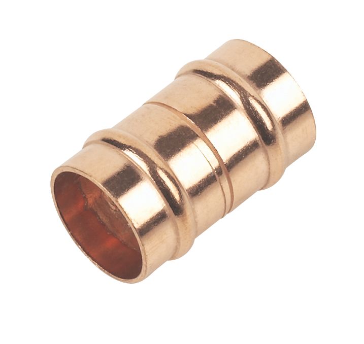 Image of Flomasta Solder Ring Equal Couplers 15mm 2 Pack 