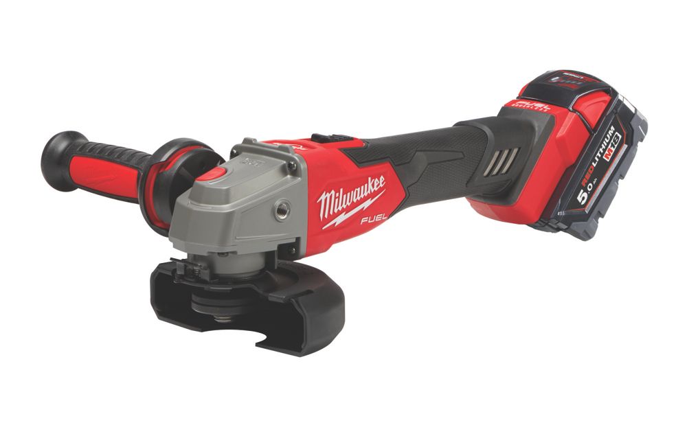 Image of Milwaukee M18 FSAG115XB-501X 18V 1 x 5.0Ah Li-Ion RedLithium 4 1/2" Brushless Cordless Angle Grinder 