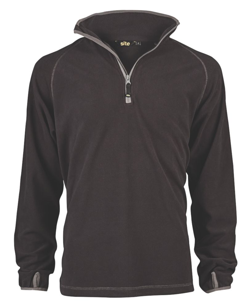 Image of Site Beech Microfleece Pullover Black Medium 43" Chest 