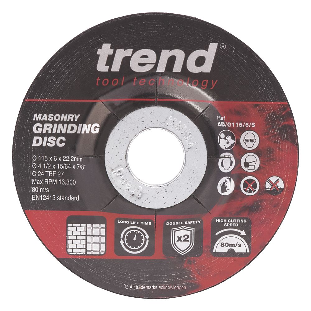 Image of Trend AD/G115/6/S Grinding Discs 4 1/2" 