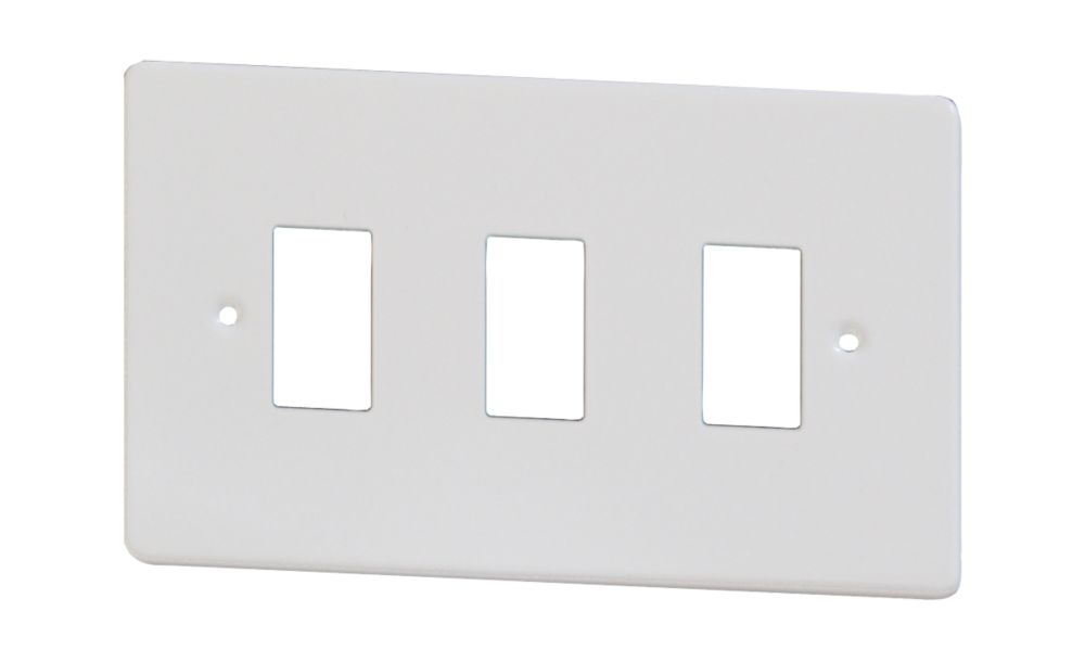 Image of Varilight PowerGrid 3-Module Grid Faceplate White 