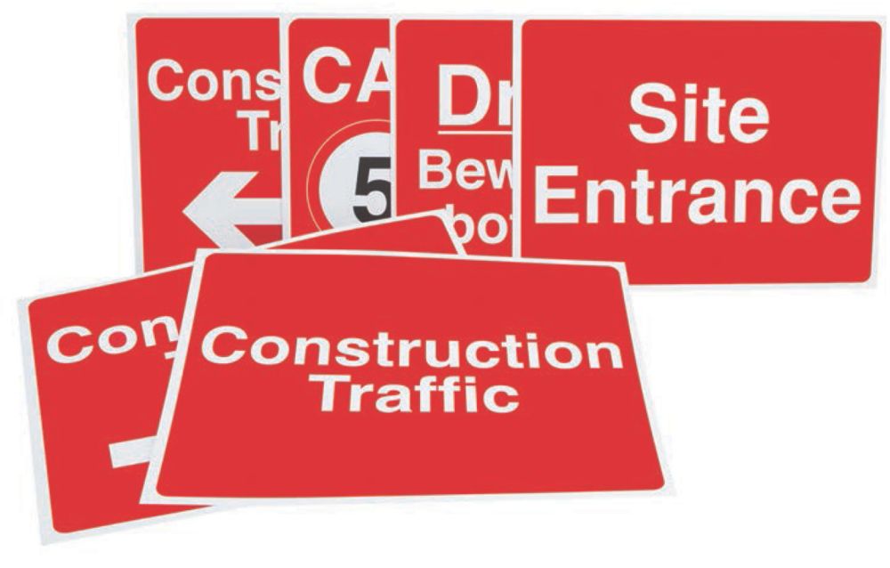 Image of Vehicle Sign Kit 450mm x 600mm 6 Pack 