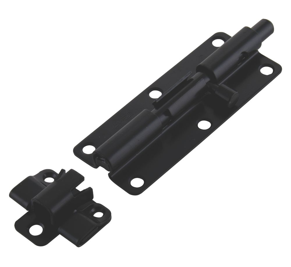 Image of Ajustlock Heavy Duty Barrel Bolt Black 117mm 