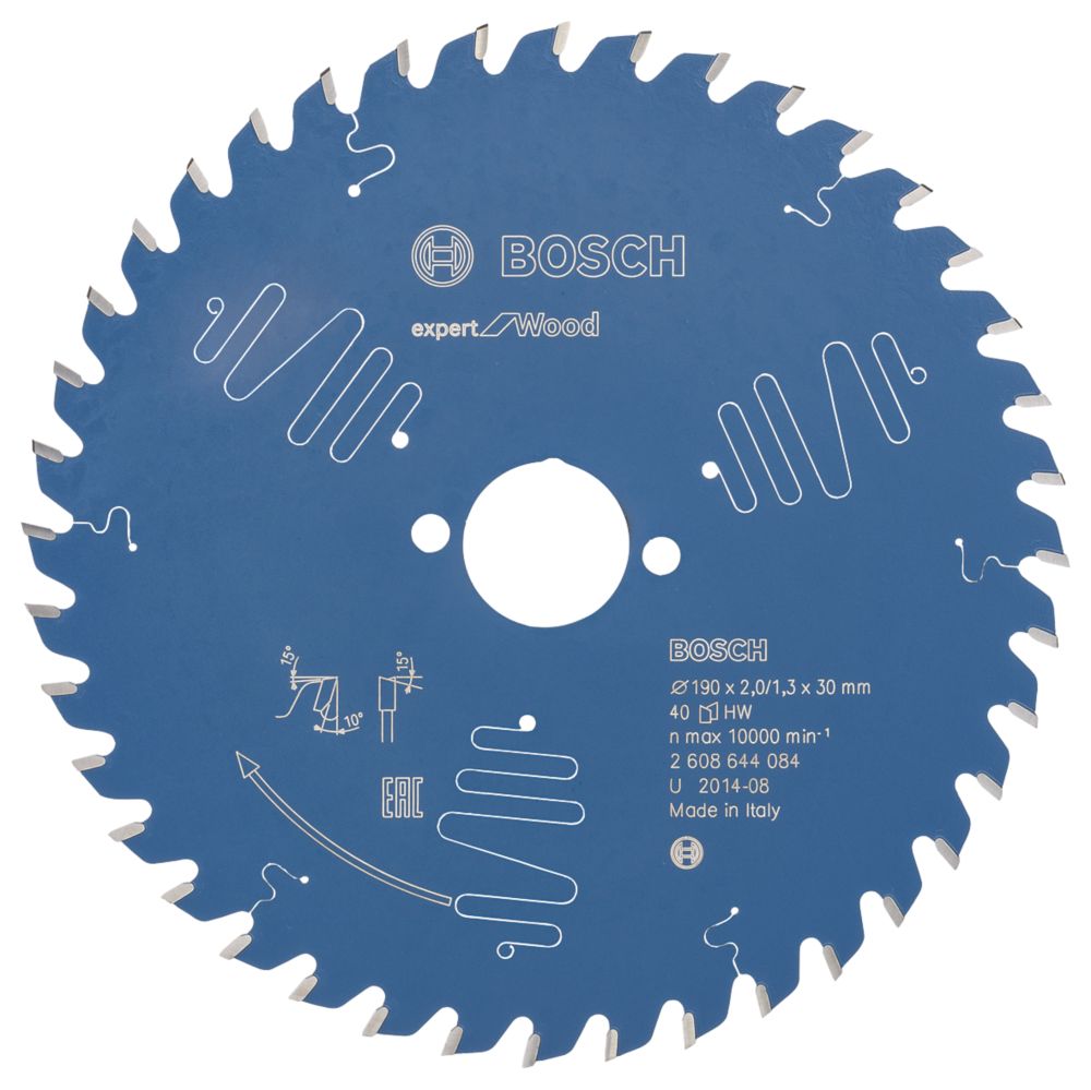 Image of Bosch Expert Wood Circular Saw Blade 190mm x 30mm 40T 
