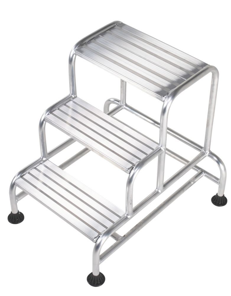 Image of TB Davies Stable Aluminium 3-Step Work Platform 750mm Silver 