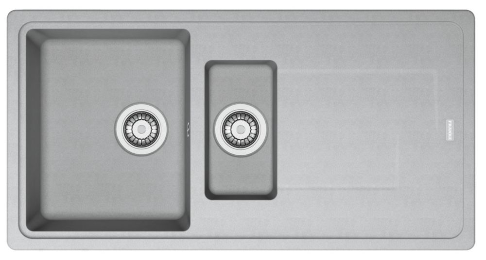 Image of Franke Titan 1.5 Bowl Composite Kitchen Sink Urban Grey Reversible 970mm x 500mm 