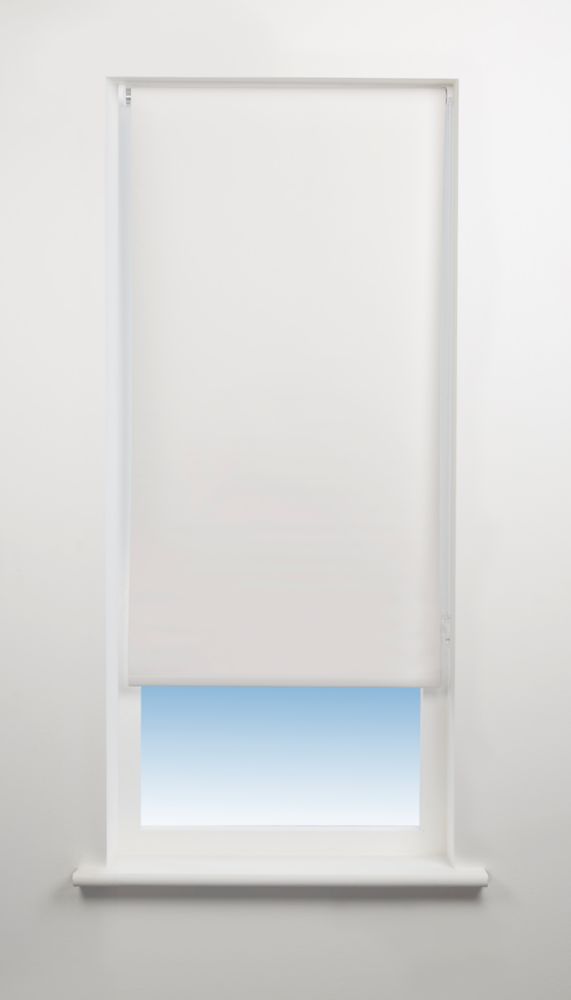 Image of Universal Polyester Roller Non-Blackout Blind Snow White 600mm x 1700mm Drop 