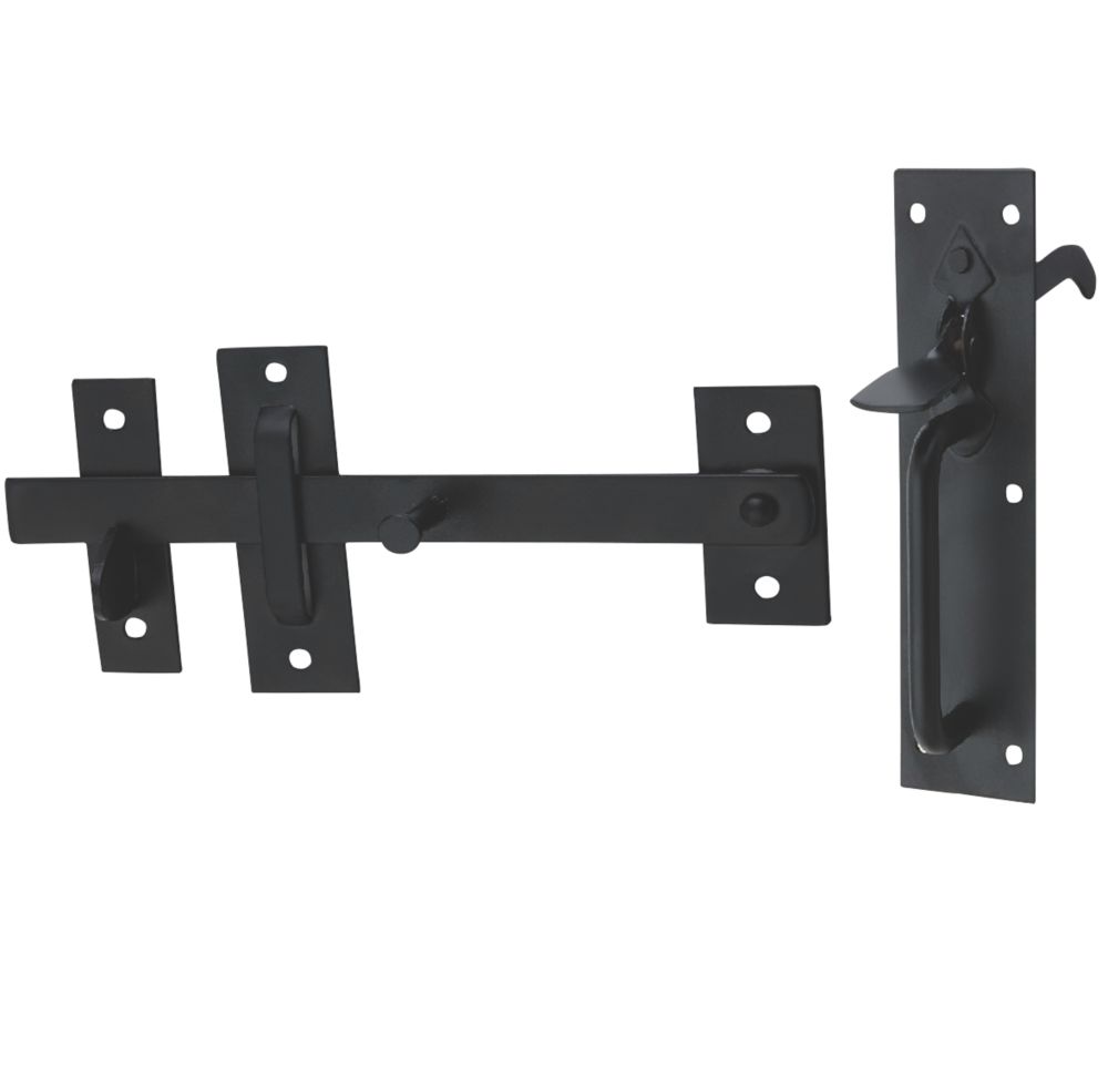 Image of Hardware Solutions Suffolk Gate Latch Kit Black 