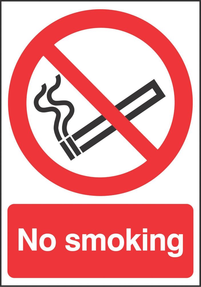 Image of "No Smoking" Sign 210mm x 148mm 