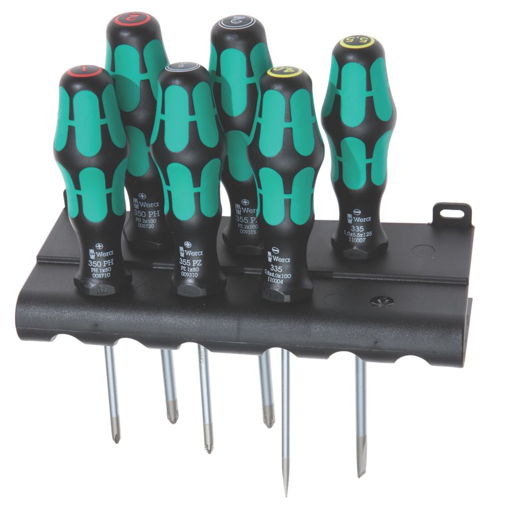Image of Wera Kraftform Plus Mixed Lasertip Screwdriver Set 6 Pieces 