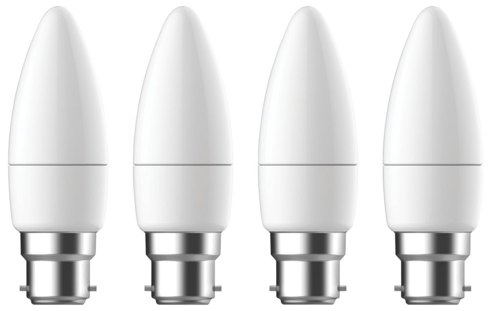 Image of LAP BC Candle LED Light Bulb 250lm 2.2W 4 Pack 