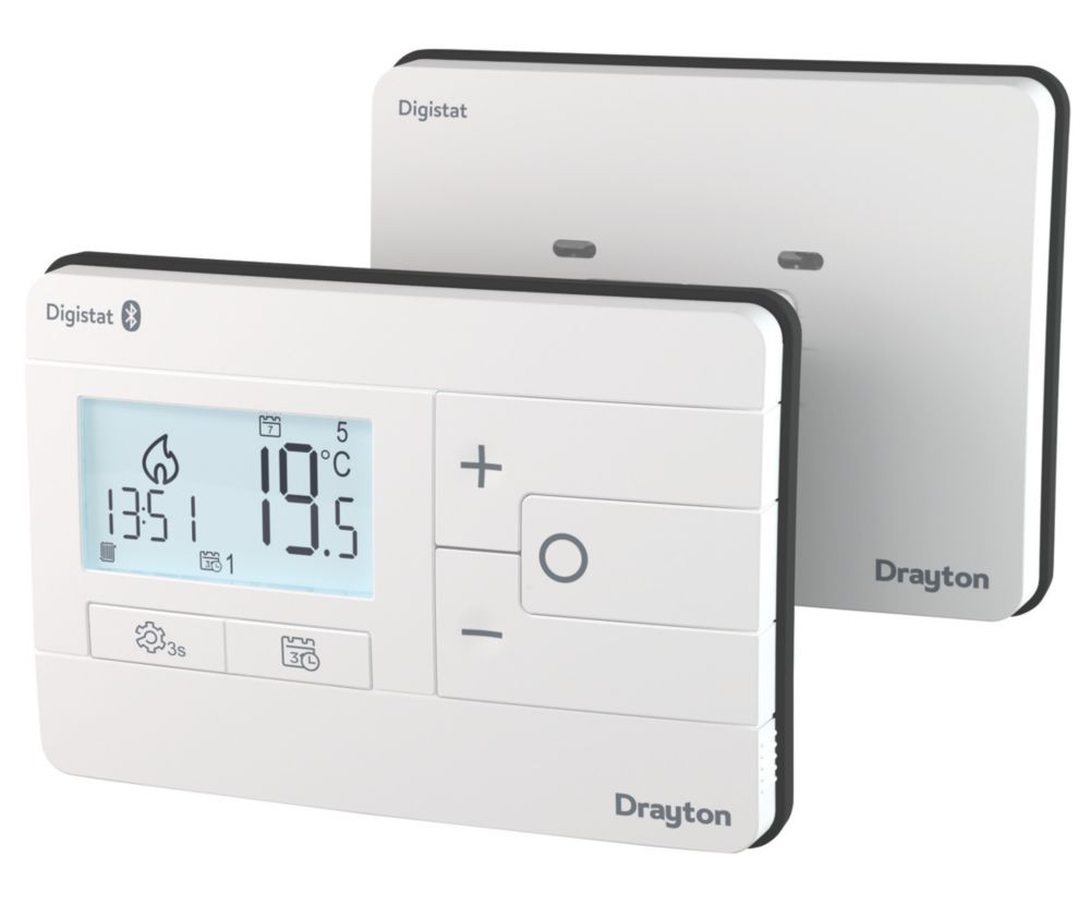 Image of Drayton Digistat 2-Channel Wireless Thermostat with Optional App Control 