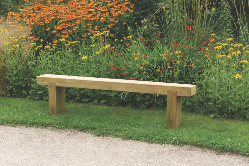 Image of Forest Sleeper Garden Bench Pressure-Treated Softwood 6' x 1' 6" 