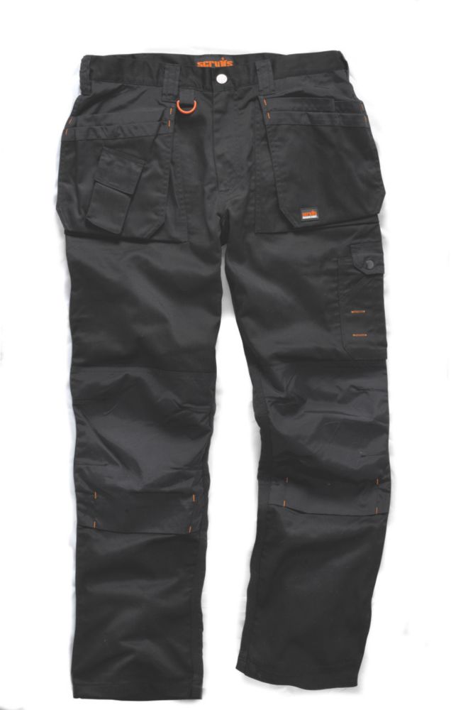 Image of Scruffs Worker Plus Work Trousers Black 36" W 29" L 