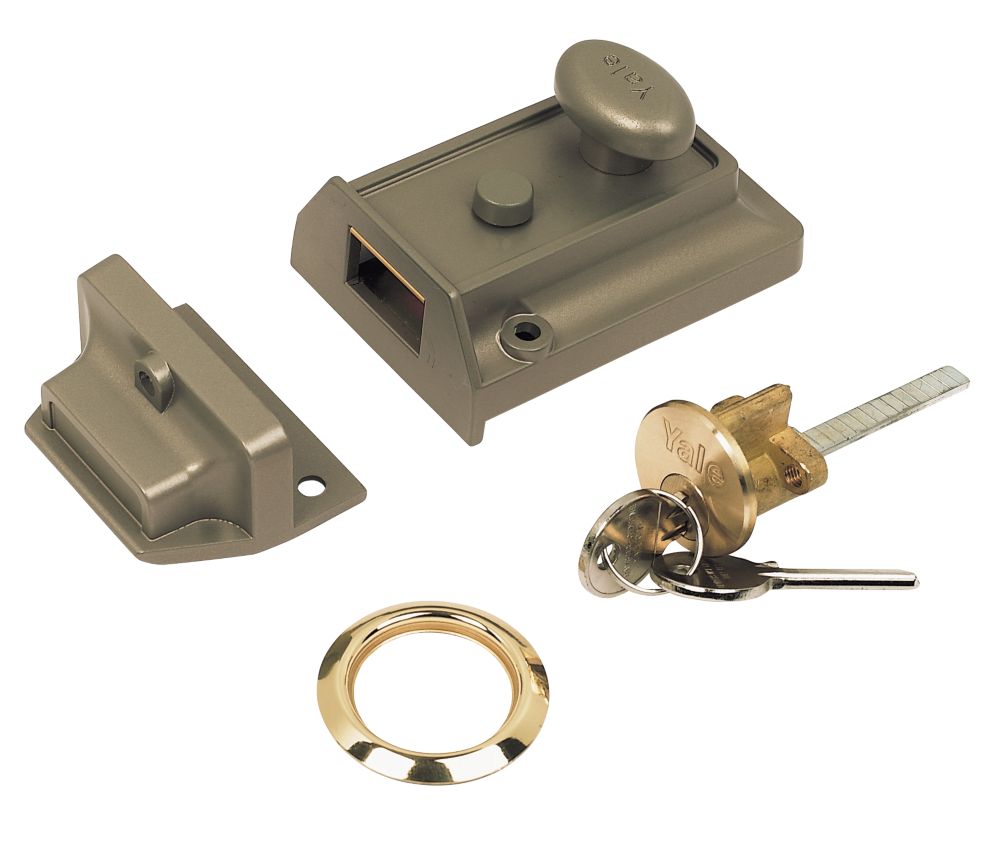 Image of Yale 630077101322 Night Latch Bronze 60mm Backset 
