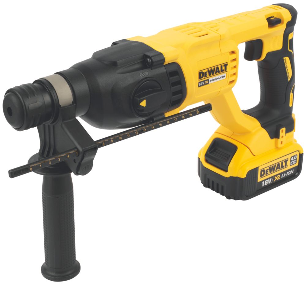 Image of DeWalt DCH033 3kg 18V 2 x 4.0Ah Li-Ion XR Brushless Cordless SDS Plus Drill 