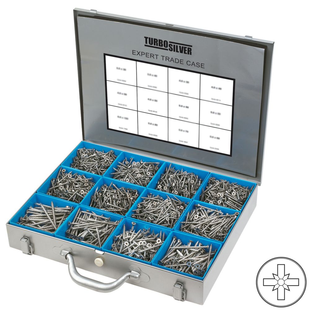 Image of Turbo Silver PZ Double-Countersunk Expert Trade Case 2800 Pcs 
