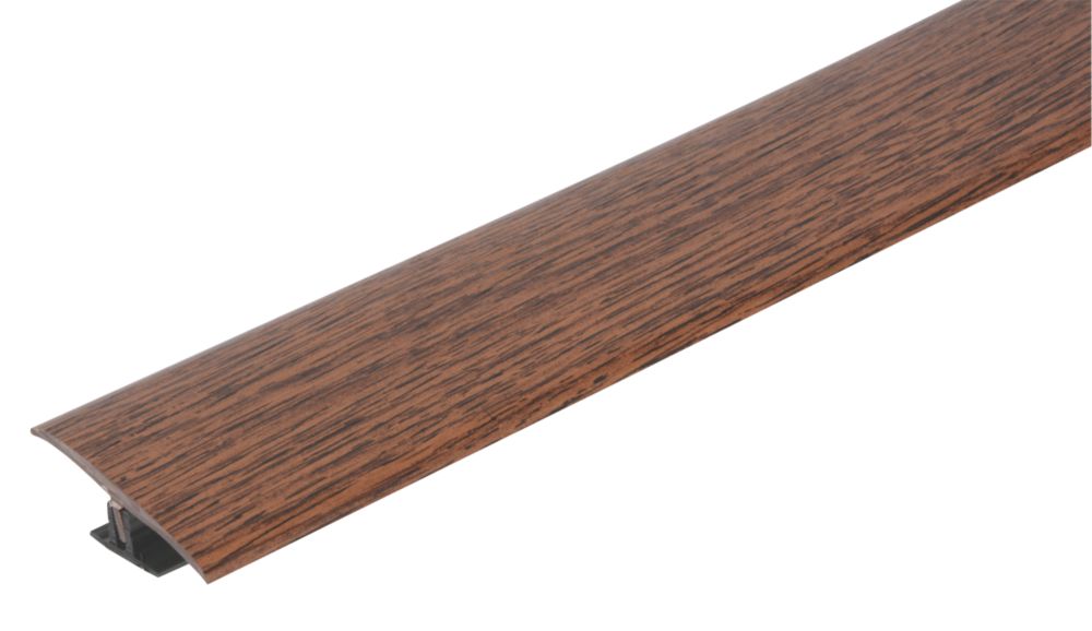 Image of Vitrex Dark Hickory Variable Height Wood & Laminate Floor Threshold 0.9m 