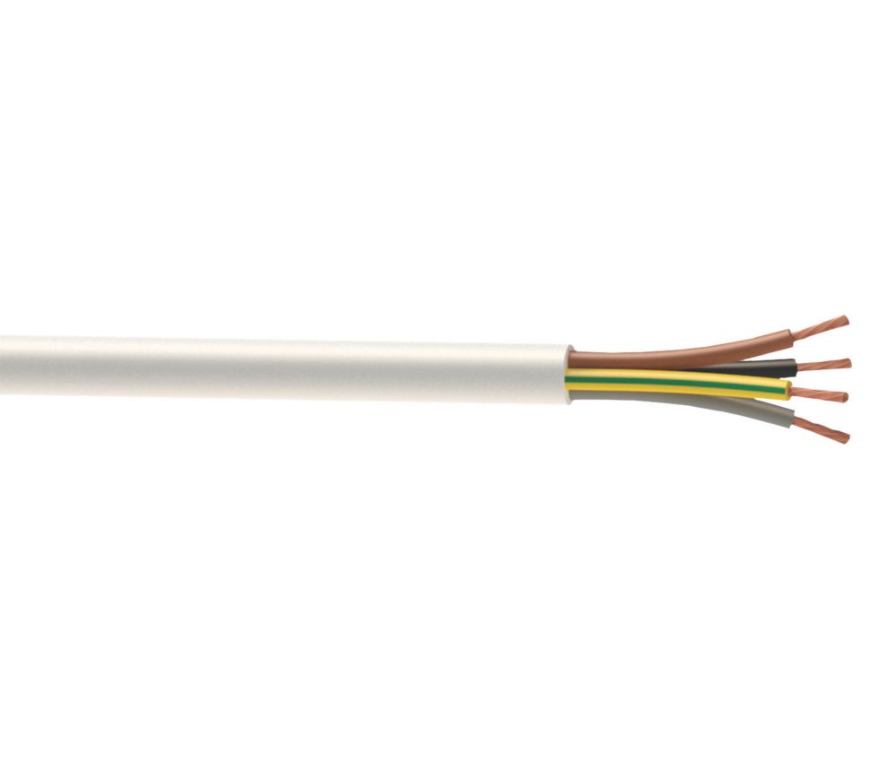 Image of Time 3184Y White 4-Core 1mmÂ² Flexible Cable 25m Drum 