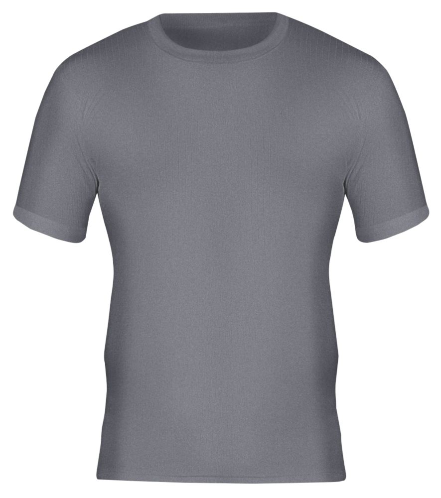 Image of Workforce WFU2400 Short Sleeve Thermal T-Shirt Base Grey Medium 33-35" Chest 