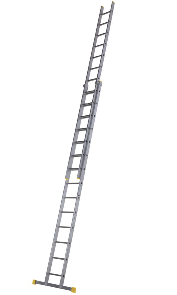 Image of Werner PRO 2-Section Aluminium Square Rung Extension Ladder 7.21m 