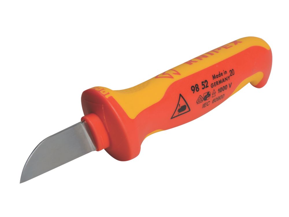 Image of Knipex 98 52 SB VDE Fixed Cable Knife 2" 