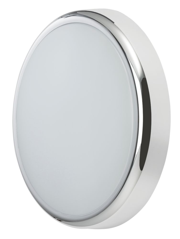 Image of Knightsbridge BT14ACTCH Indoor & Outdoor Round LED CCT Adjustable Bulkhead Chrome 14W 1130 - 1260lm 