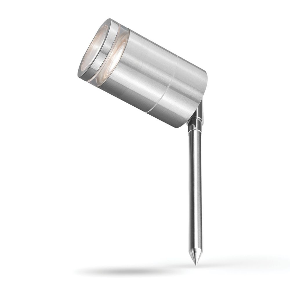 Image of 4lite WiZ Marinus Outdoor LED Smart Spike Light Silver 4.9W 300lm 