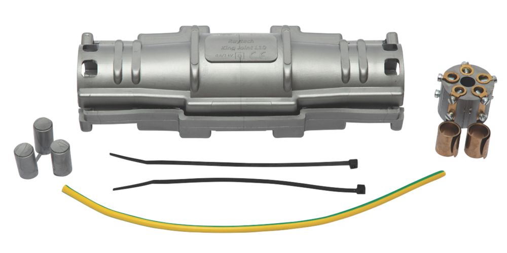 Image of Raytech King Joint L10 ARM 2-Entry 5-Pole IPX8 Gel-Filled Joint for FLEX & SWA Cables Grey 