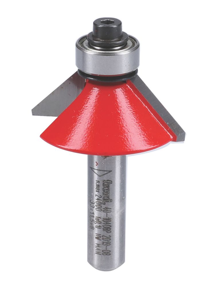 Image of Freud 1/4" Shank Double-Flute 45Â° Chamfer Router Cutter Bit 41.5mm x 15.9mm 