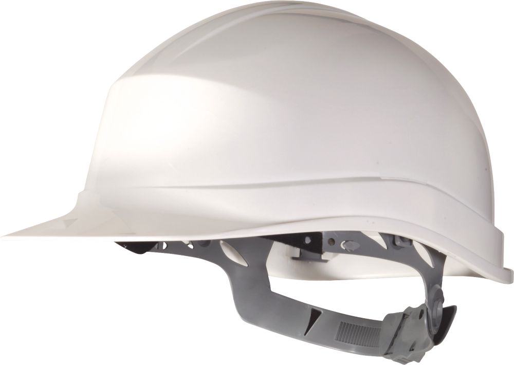 Image of Delta Plus Zircon I Essential Slip Ratchet Safety Helmet White 