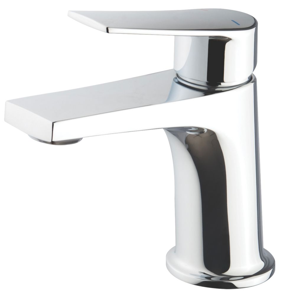 Image of Swirl Ciao Basin Mini Mono Mixer Tap with Clicker Waste Chrome 