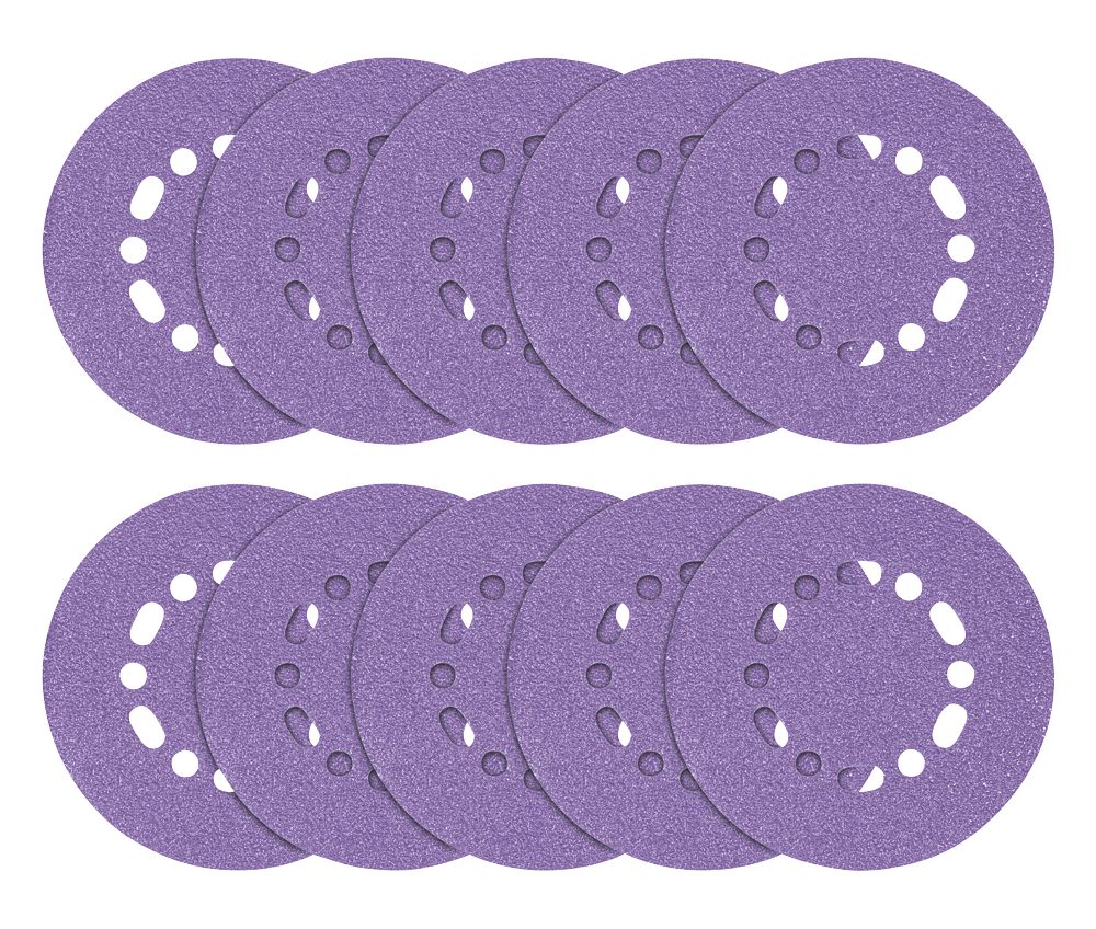 Image of Trend AB/150/240A Random Orbit Sanding Discs Punched 150mm 240 Grit 10 Pack 