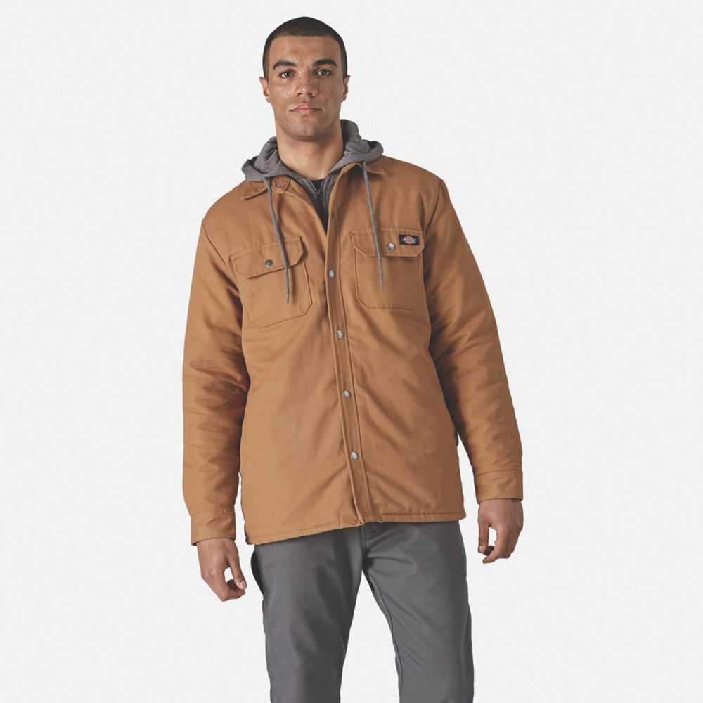 Image of Dickies Duck Shirt Jacket Brown Medium 38-40" Chest 