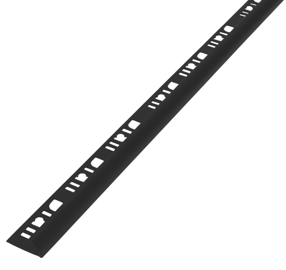 Image of Diall 9mm Round PVC Tile Trim Black 2.5m 
