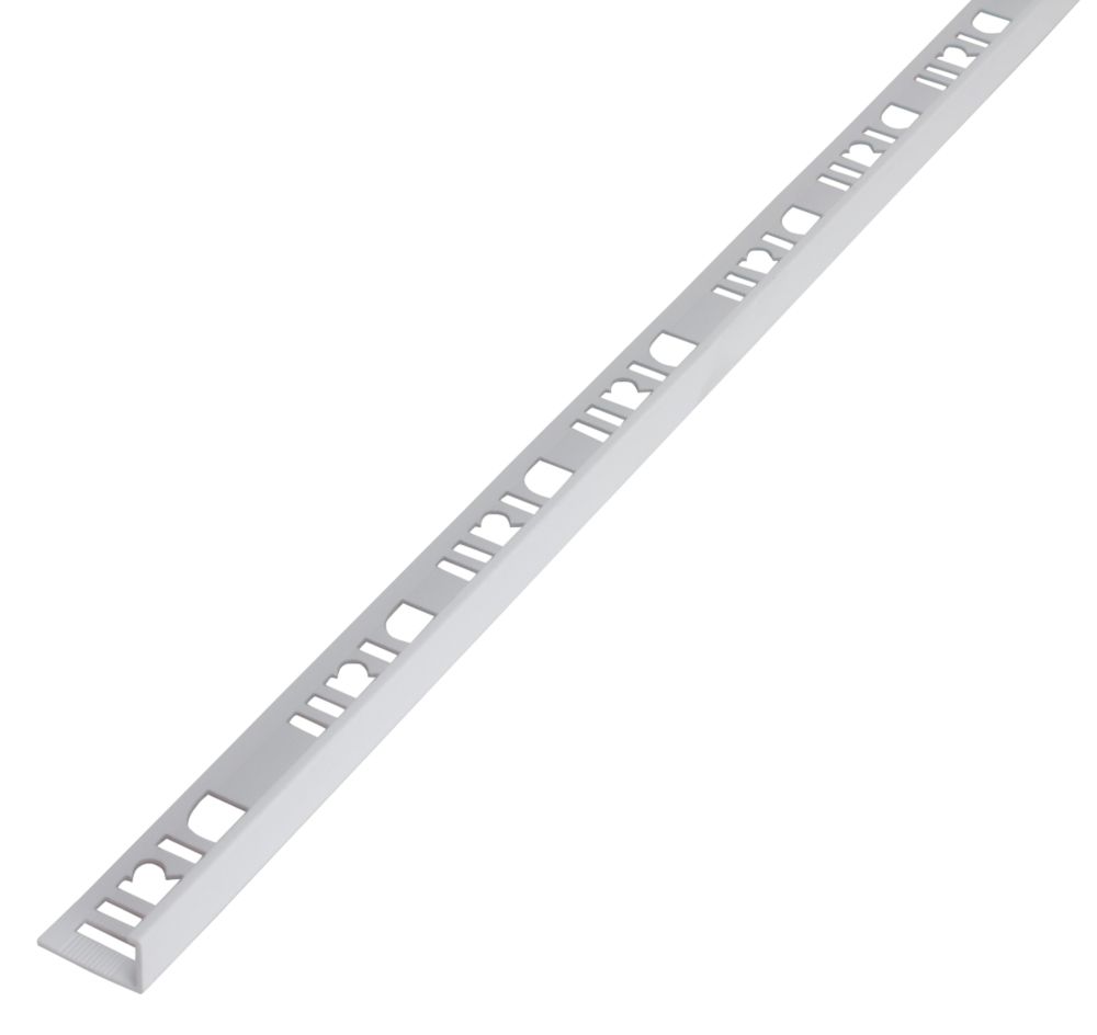 Image of Diall 10mm Straight PVC Tile Trim White 2.5m 